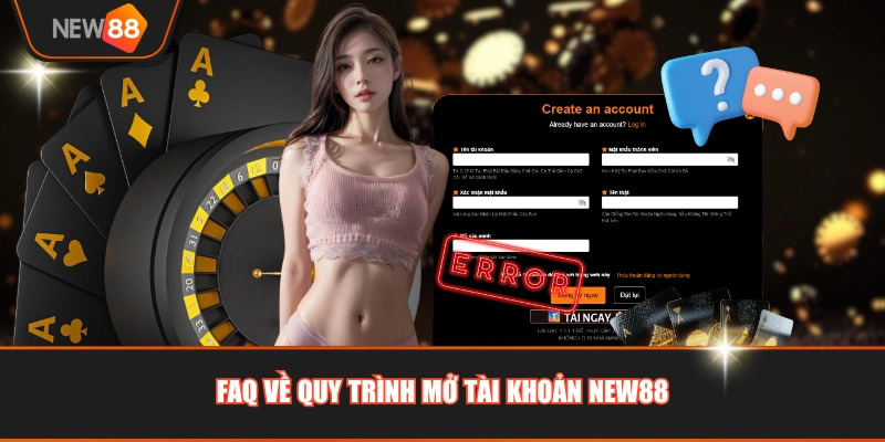 FAQ về quy trình mở tài khoản NEW88