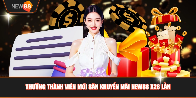 Thưởng thành viên mới săn khuyến mãi NEW88 X28 lần